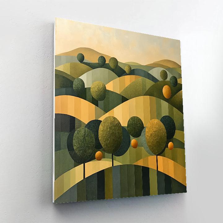 Pablo Picasso Inspired Cubist Orchard Abstract paint by number