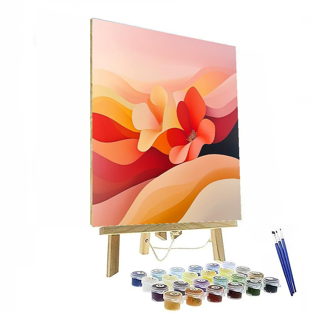 Georgia OKeeffe Inspired Desert Sunrise paint by color