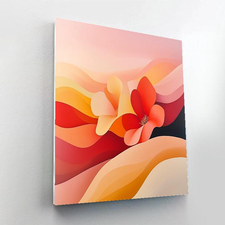 Georgia OKeeffe Inspired Desert Sunrise paint by color