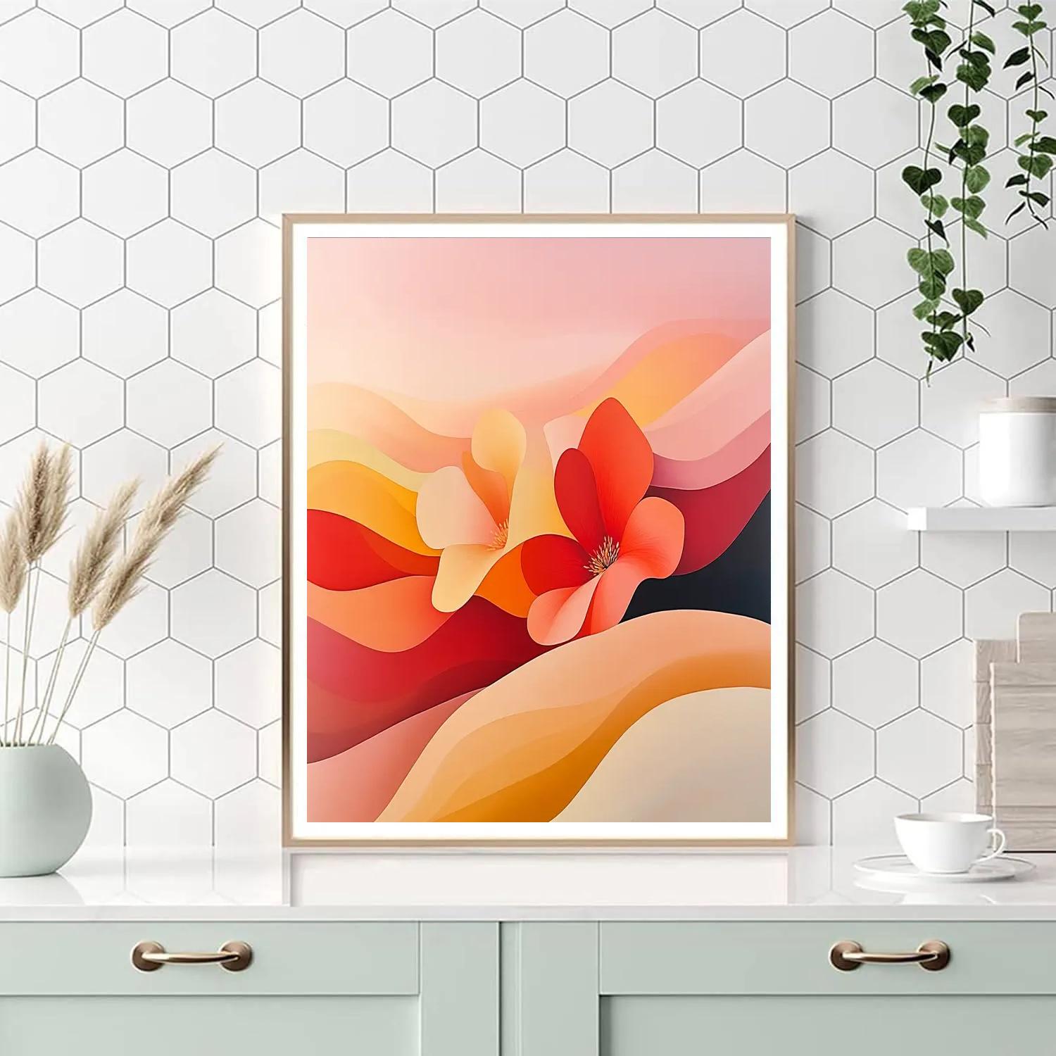 Georgia OKeeffe Inspired Desert Sunrise paint by color