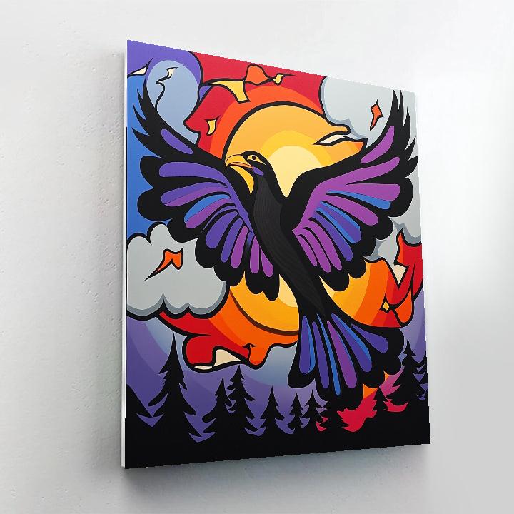 Norval Morrisseau Inspired Thunderbird Of The Sky Spirits Numbered painting kits