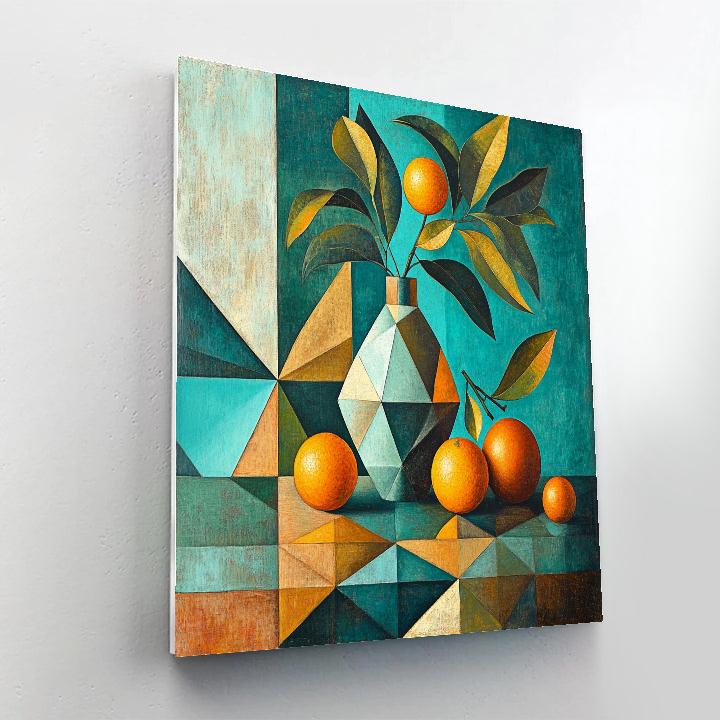 Pablo Picasso Inspired Symbolic Still Life With Vase And Citrus DIY paint by numbers