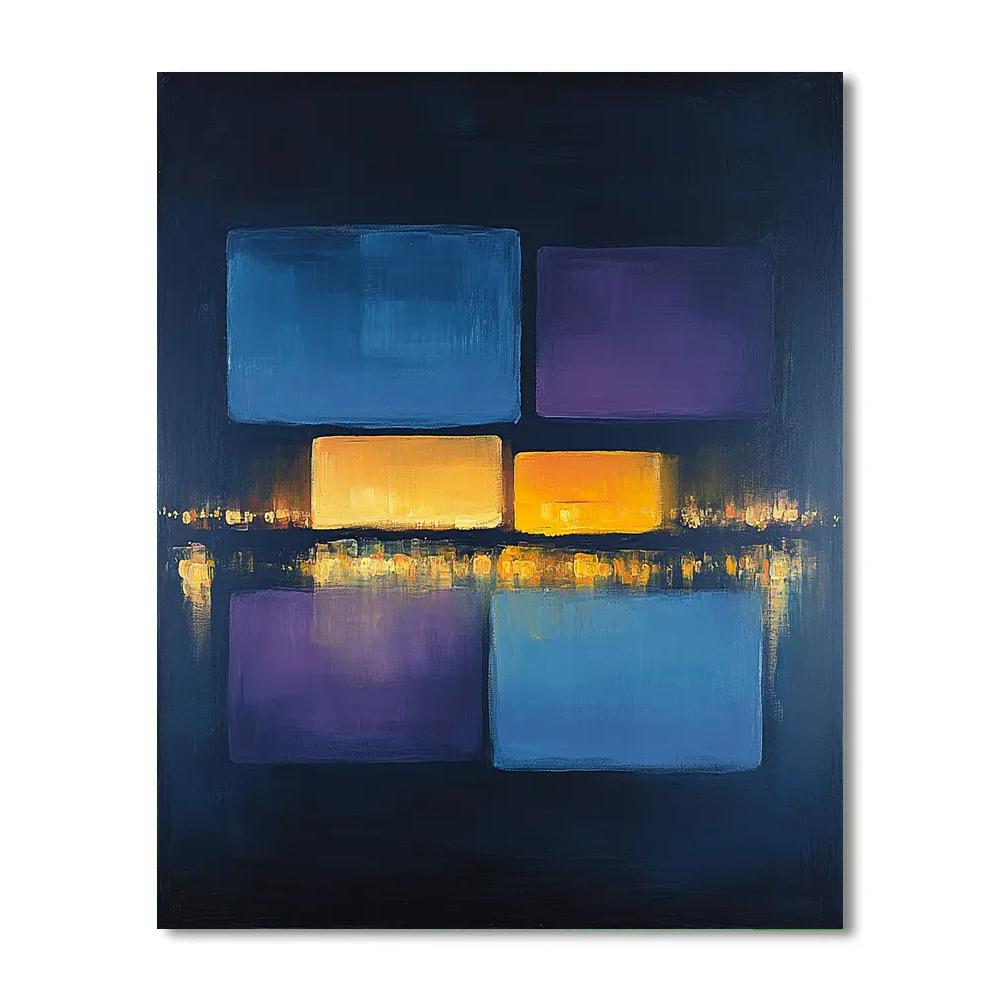 Mark Rothko Inspired Evening City Lights paint by numbers