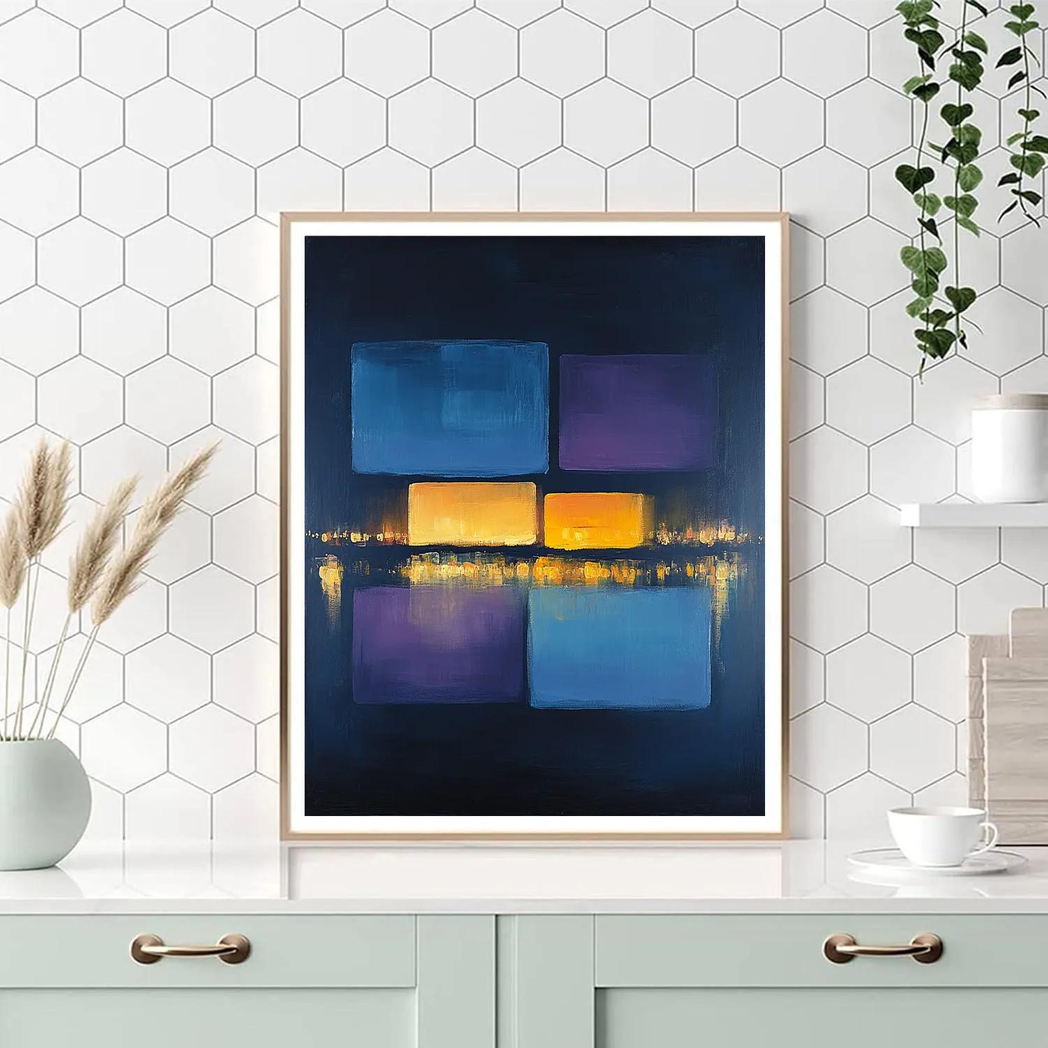 Mark Rothko Inspired Evening City Lights paint by numbers