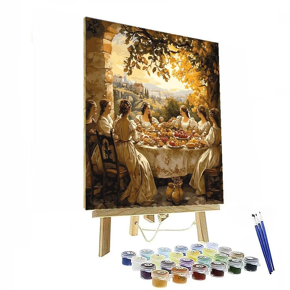 Raphael Inspired Celebration Feast paint by numbers