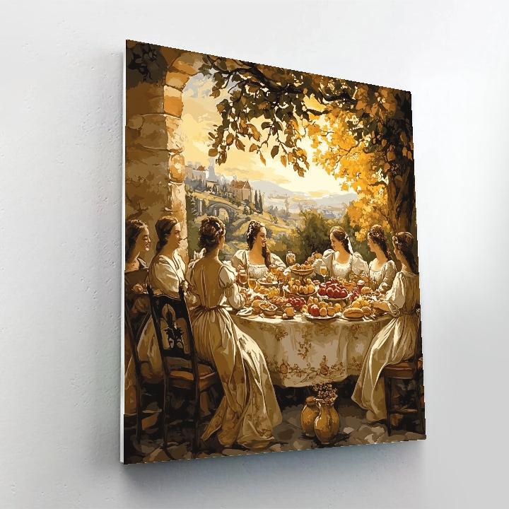 Raphael Inspired Celebration Feast paint by numbers