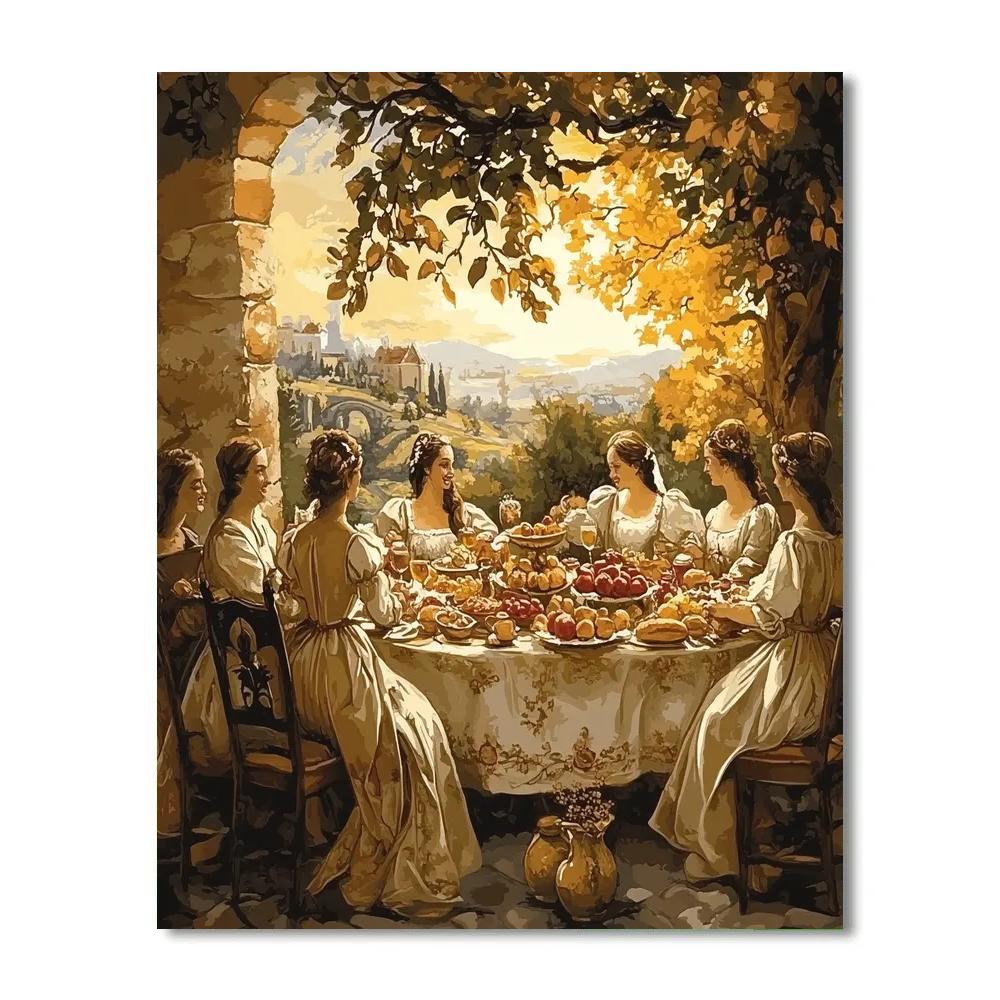 Raphael Inspired Celebration Feast paint by numbers