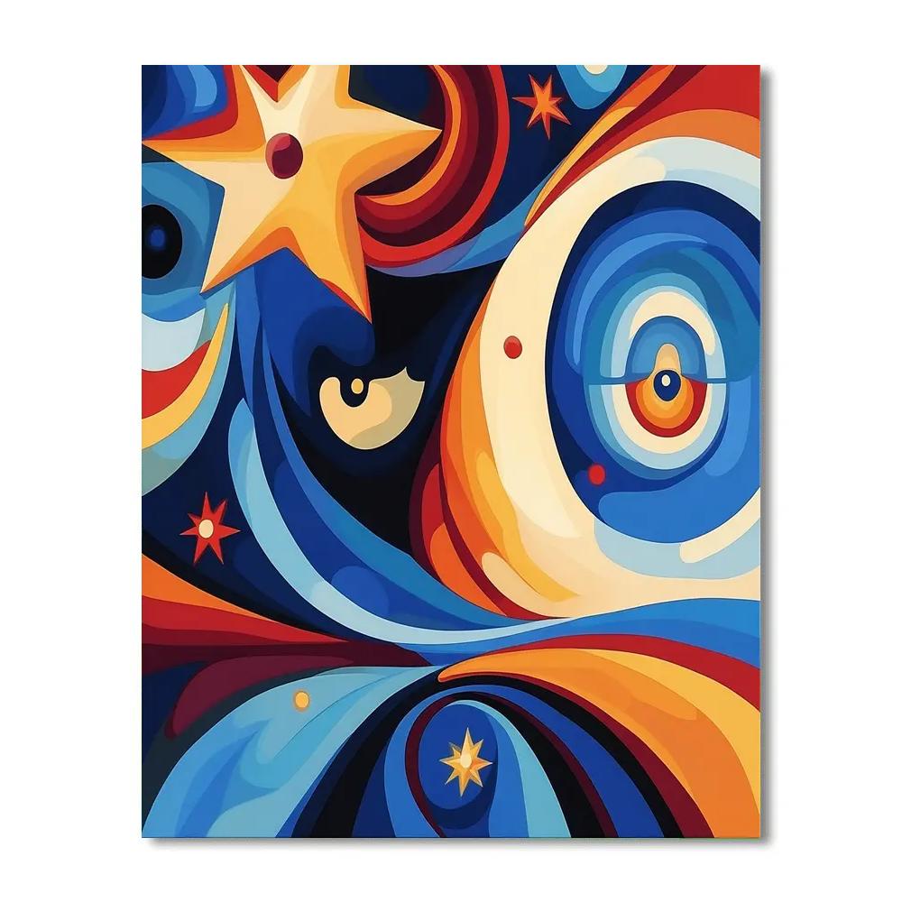 Joan Miró Inspired Cosmic Dreams Paint by numbers art