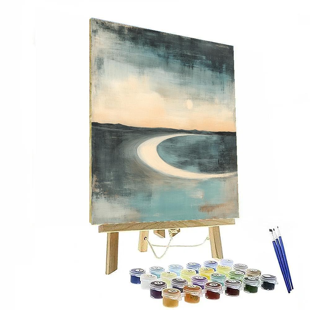 Zhao Mengfu Inspired River Of Ink And Moon Paint by numbers kits