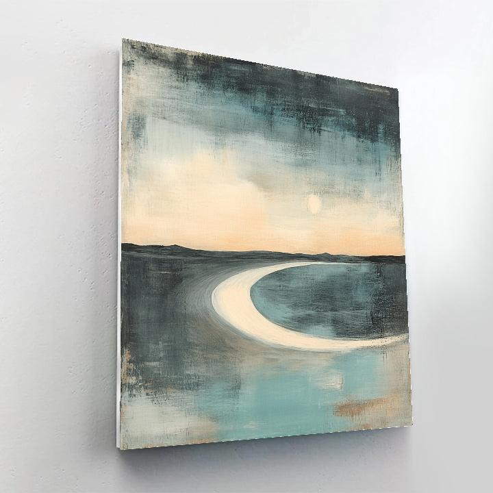 Zhao Mengfu Inspired River Of Ink And Moon Paint by numbers kits