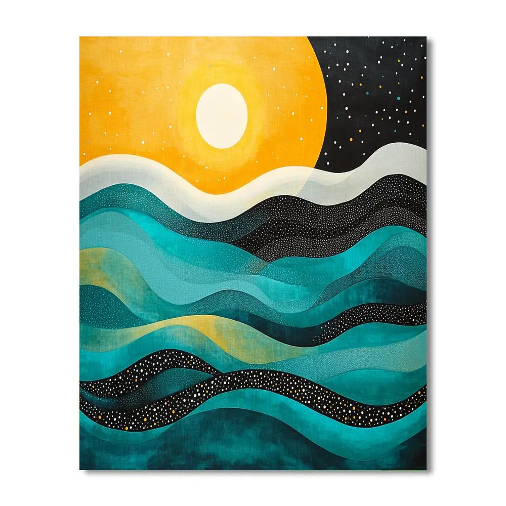 Yayoi Kusama Inspired Ocean Of Endless Loops Paint by numbers art