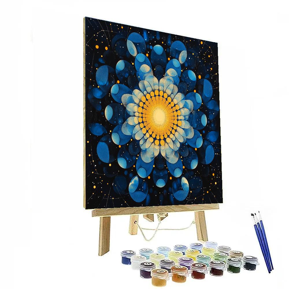 Yayoi Kusama Inspired Stellar Dot Mandala painting number kit
