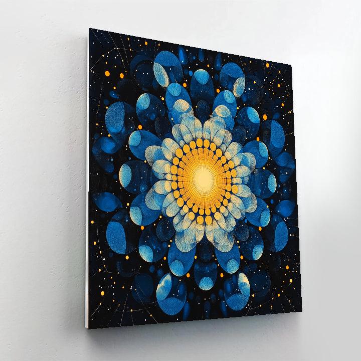 Yayoi Kusama Inspired Stellar Dot Mandala painting number kit