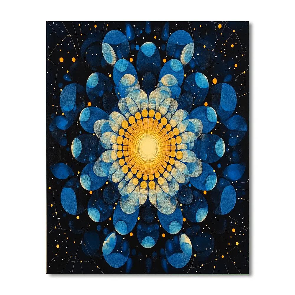Yayoi Kusama Inspired Stellar Dot Mandala painting number kit