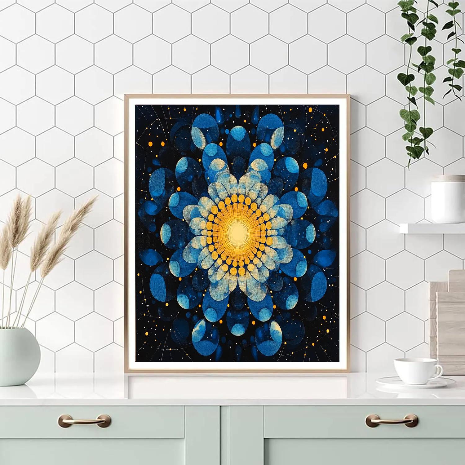 Yayoi Kusama Inspired Stellar Dot Mandala painting number kit