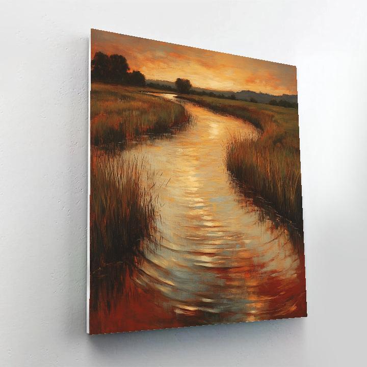 Nandalal Bose Inspired River Song At Dusk painting number kit