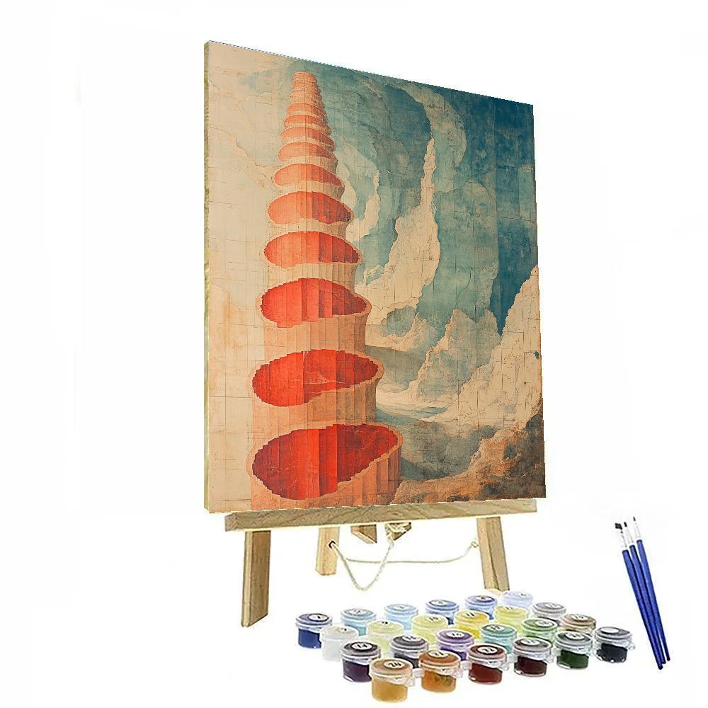 Michelangelo Inspired Celestial Coral Spire painting number kit