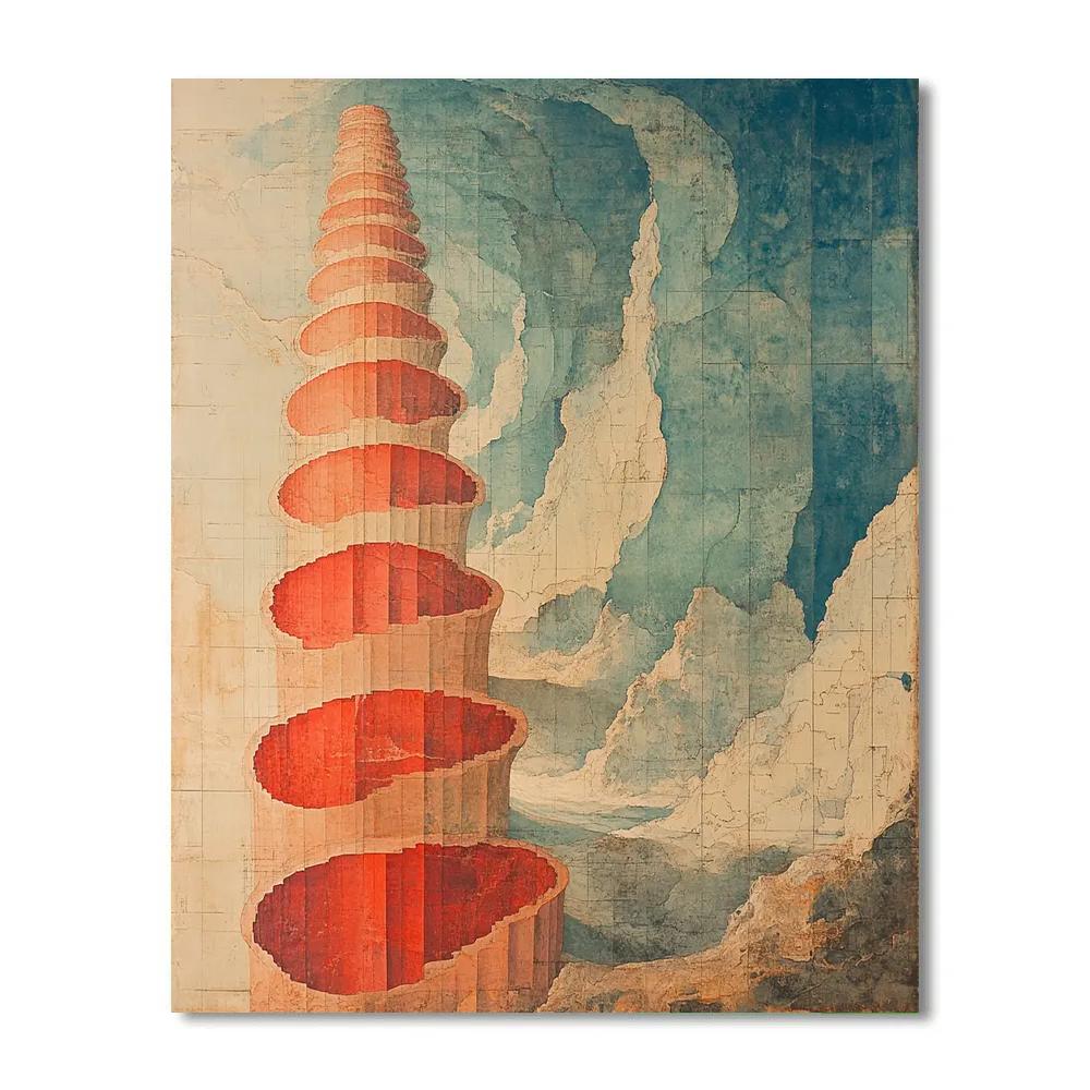 Michelangelo Inspired Celestial Coral Spire painting number kit