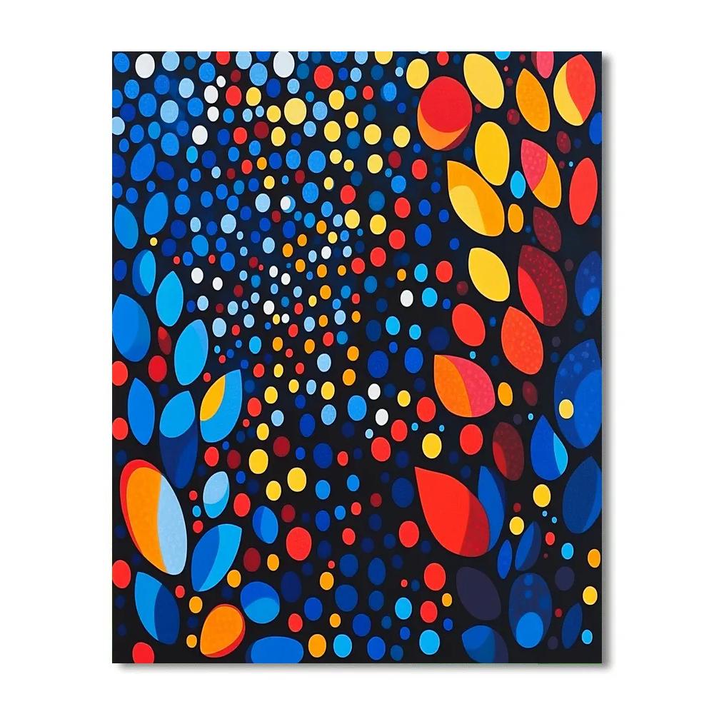 Yayoi Kusama Inspired Cosmic Garden Of Dots Paint by numbers kits