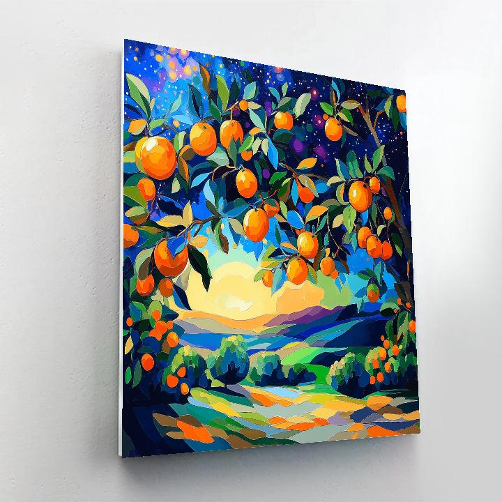 Paul Cézanne Inspired Cosmic Orchard Paint by numbers art