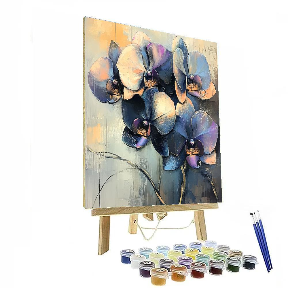 Edgar Degas Inspired Cosmic Orchids Paint by numbers art