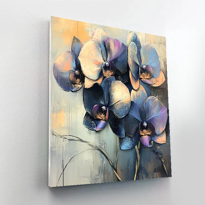 Edgar Degas Inspired Cosmic Orchids Paint by numbers art