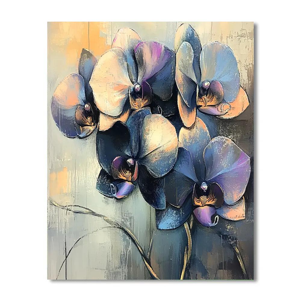 Edgar Degas Inspired Cosmic Orchids Paint by numbers art