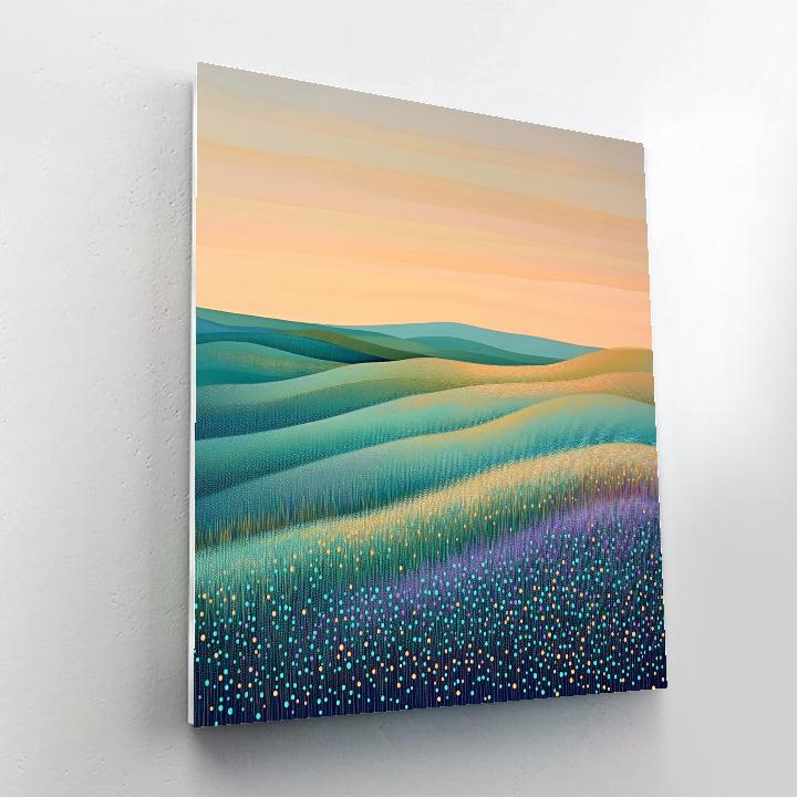 Georges Seurat Inspired Twilight Meadow Abstraction Paint by numbers kits