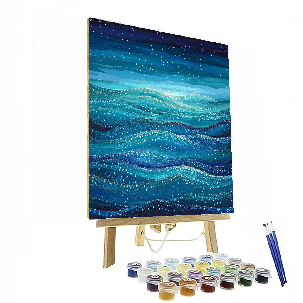Georges Seurat Inspired Oceanic Light Currents painting number kit