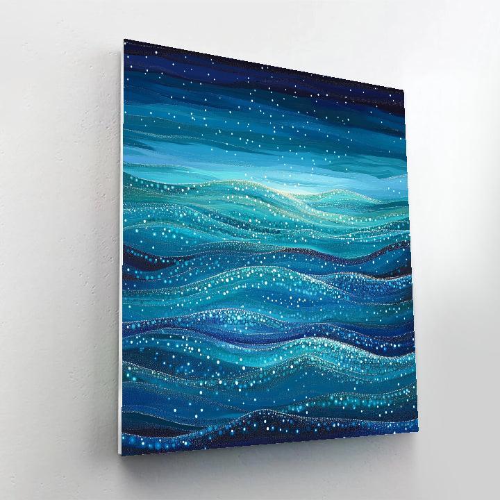 Georges Seurat Inspired Oceanic Light Currents painting number kit