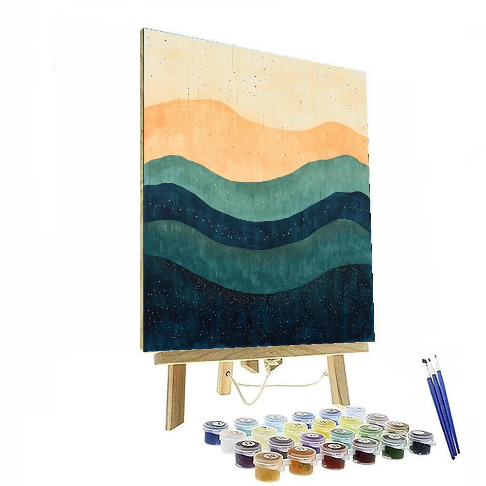 Paul Klee Inspired Mountain Song paint by color