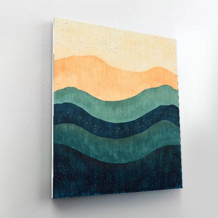 Paul Klee Inspired Mountain Song paint by color