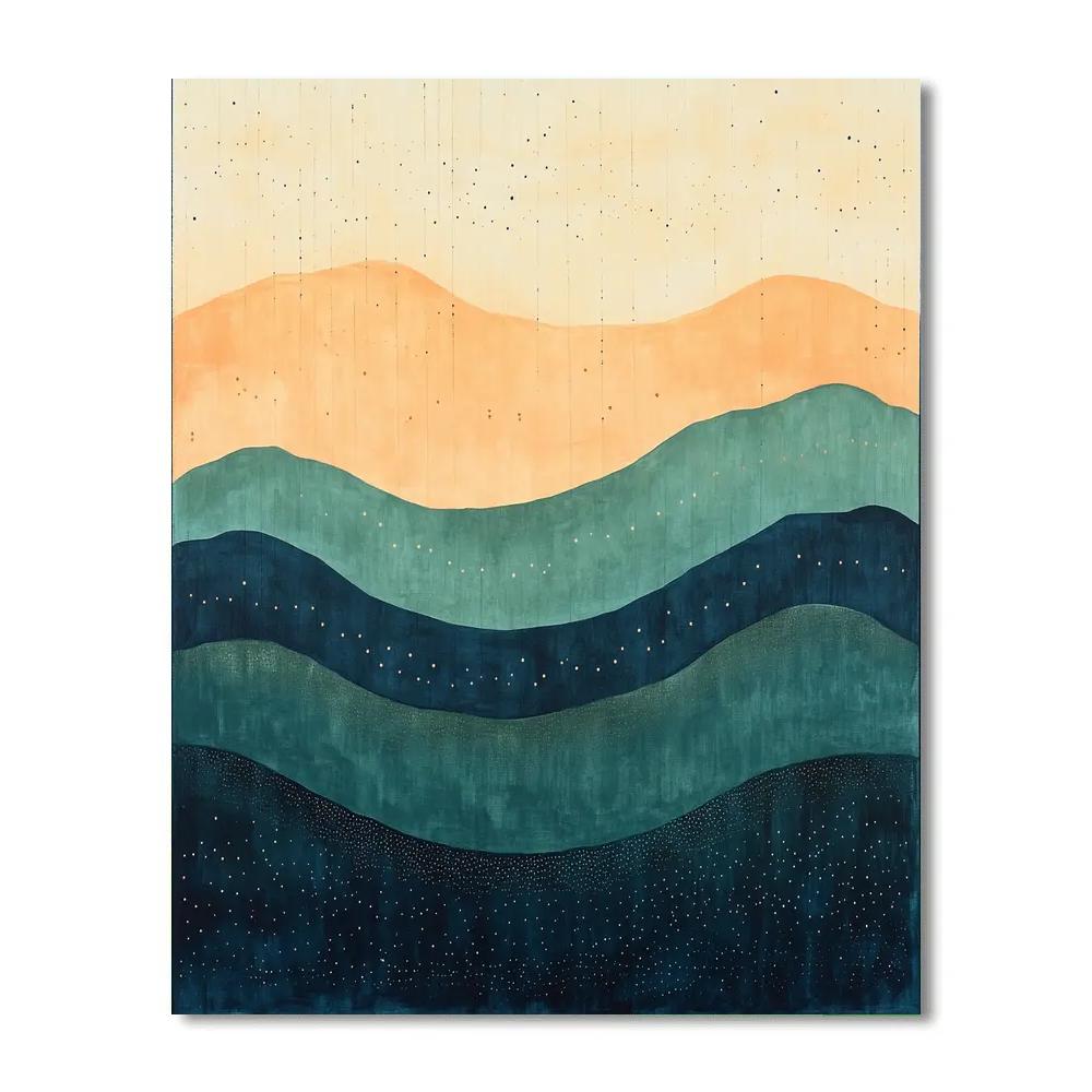 Paul Klee Inspired Mountain Song paint by color