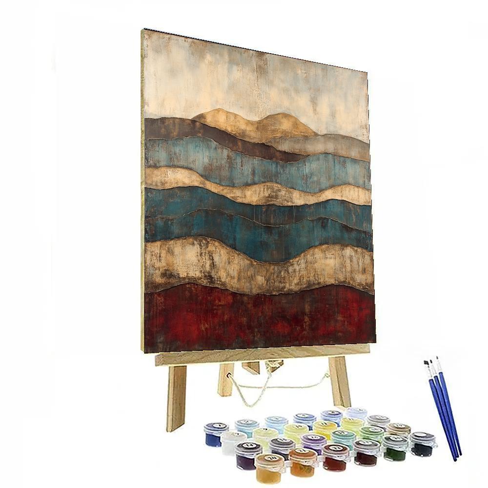 Max Ernst Inspired Timeworn Horizon paint by color