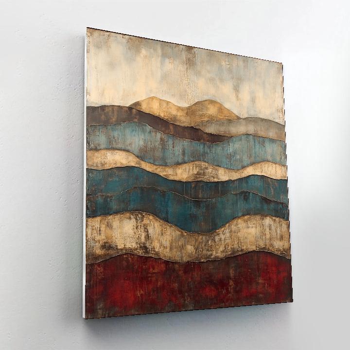 Max Ernst Inspired Timeworn Horizon paint by color