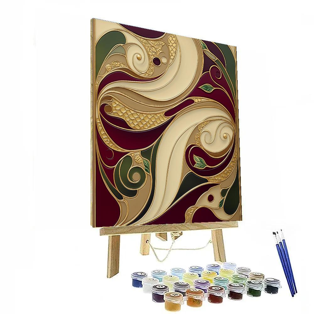 Gustav Klimt Inspired Ornamental River Of Memory painting number kit