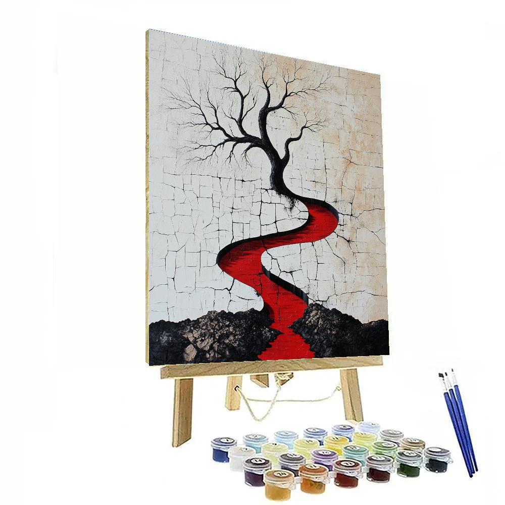 Banksy Inspired Environmental Crisis In Monochrome painting number kit