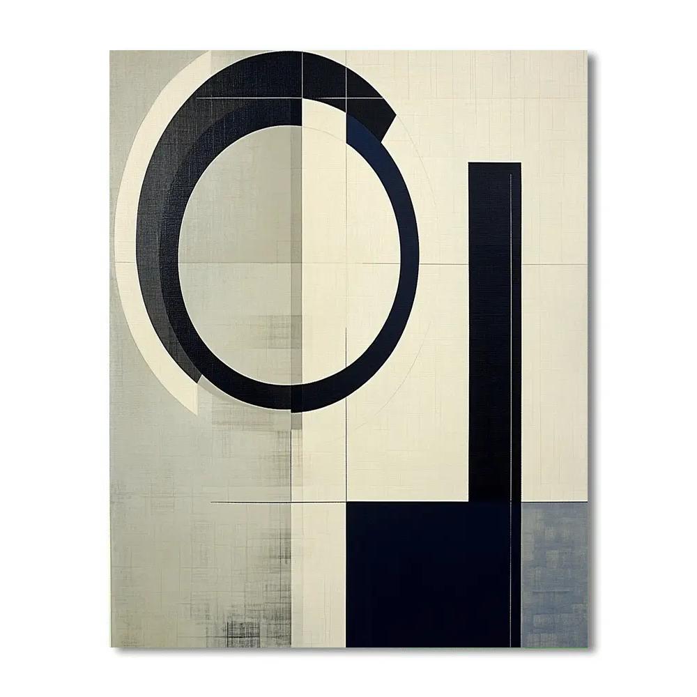 Kazimir Malevich Inspired Void Geometry Number painting