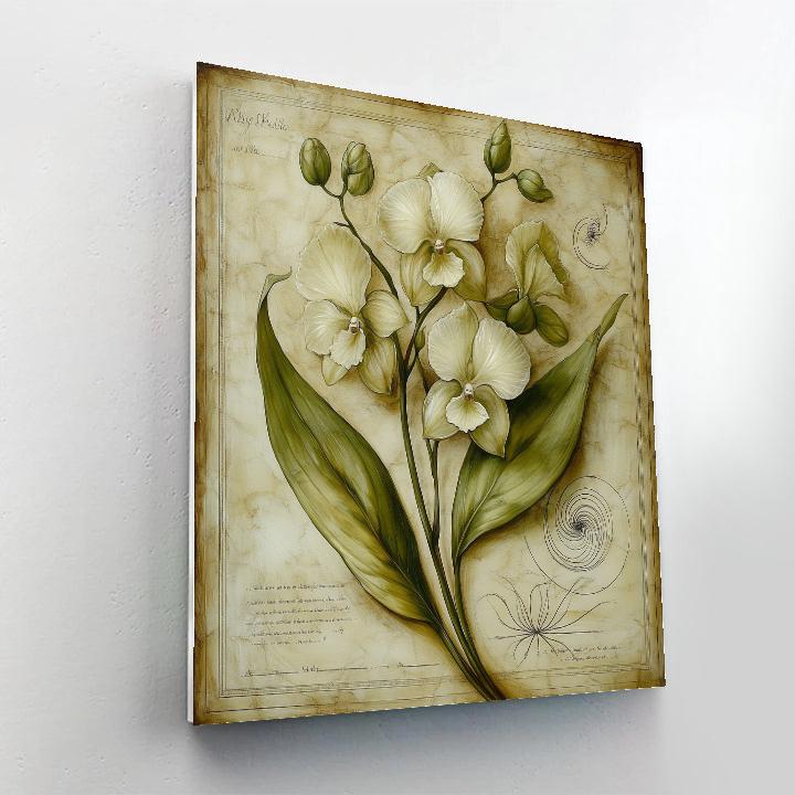 Leonardo Da Vinci Inspired Botanical Phyllotaxy Study paint by numbers