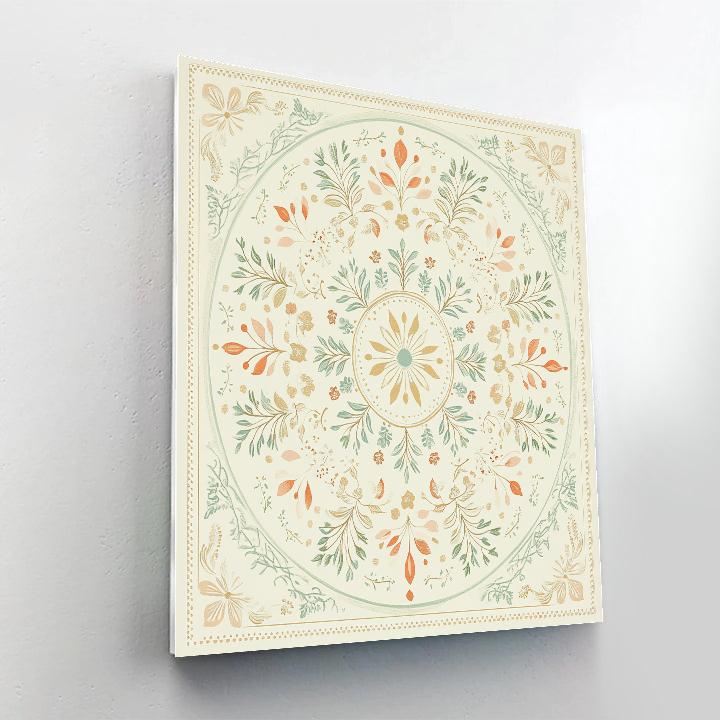 Alphonse Mucha Inspired Whispering Seasons Mandala painting number kit