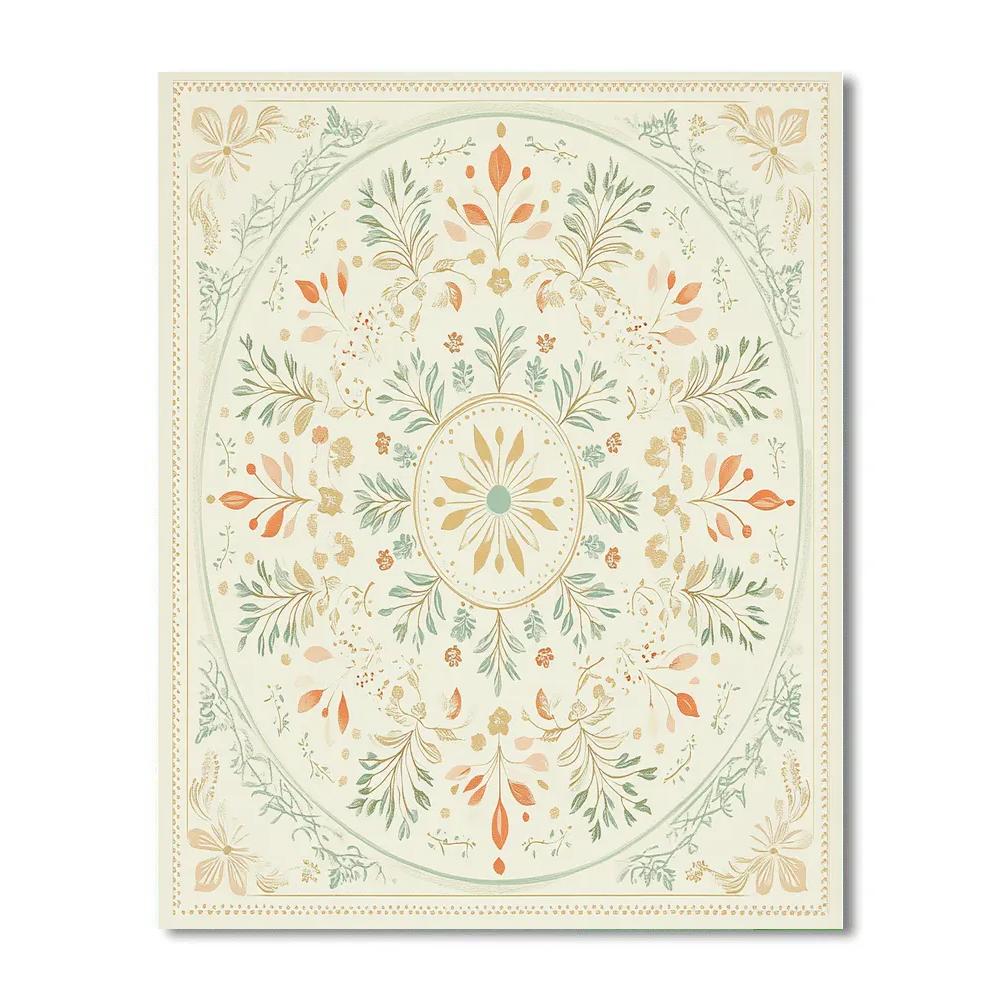 Alphonse Mucha Inspired Whispering Seasons Mandala painting number kit