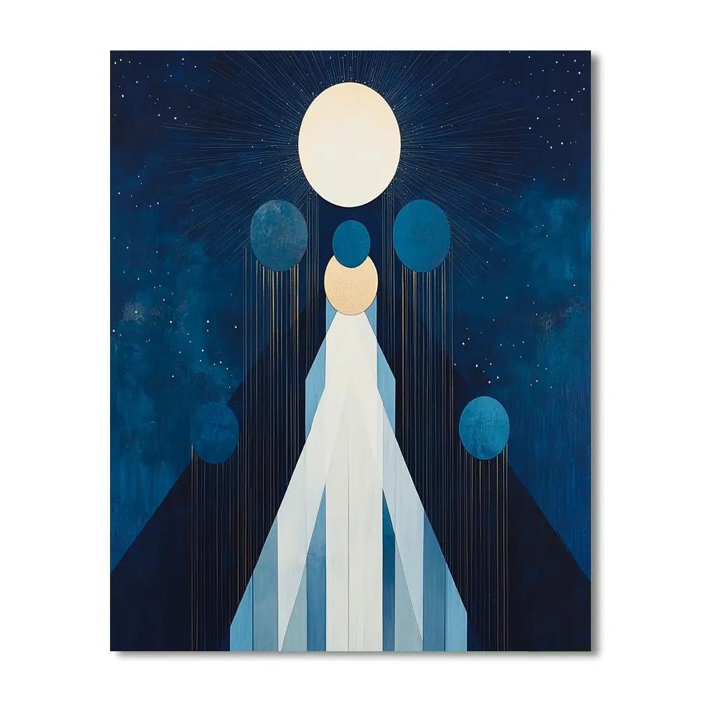 Kazimir Malevich Inspired Cosmic Balance Number painting