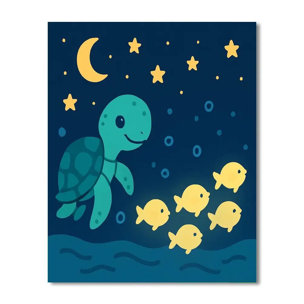 Starlight Sea Turtle Parade painting number kit