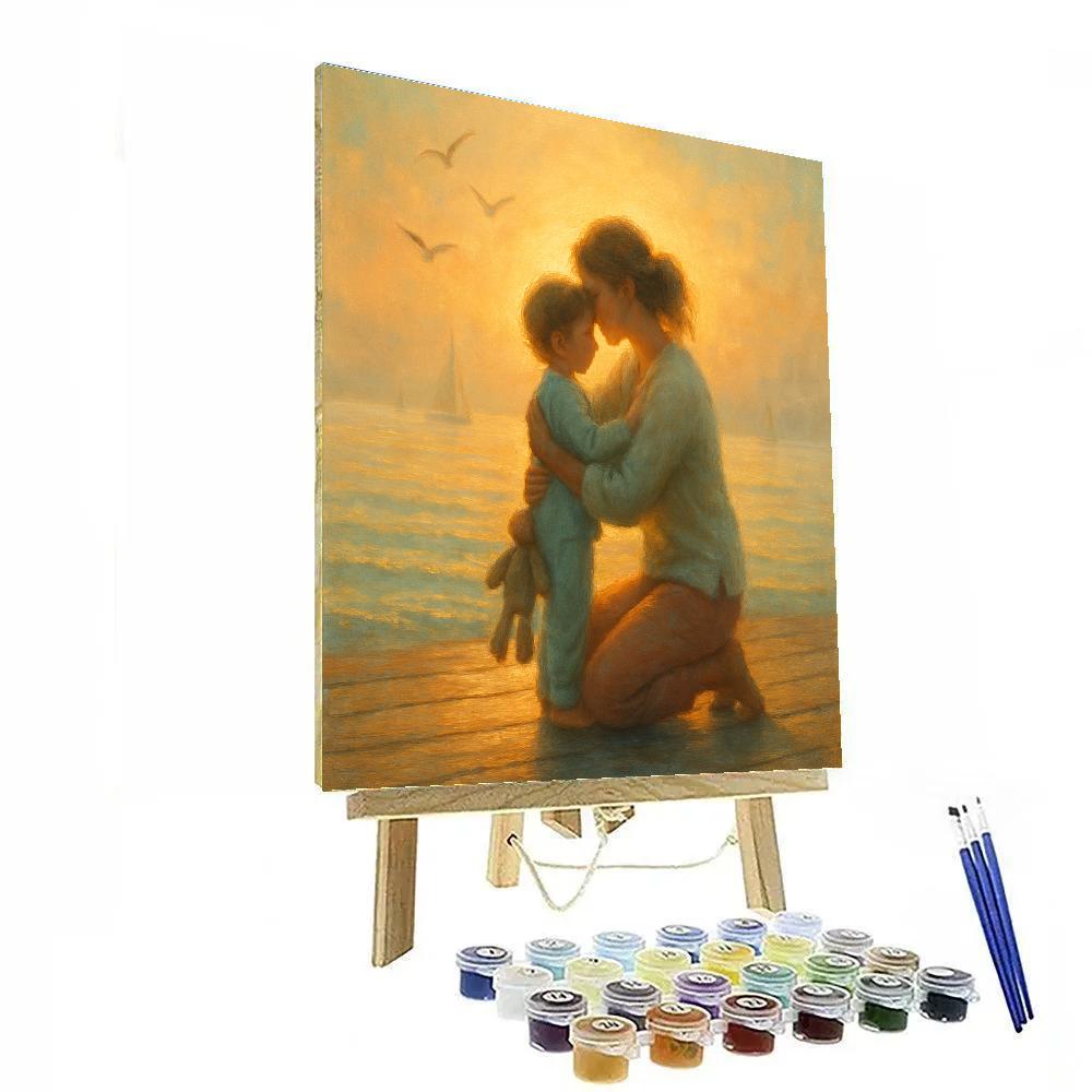 Sunrise Hug On The Pier painting number kit