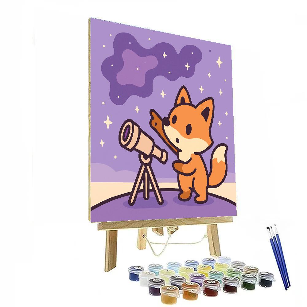 Nebula Fox Astronomer paint by number