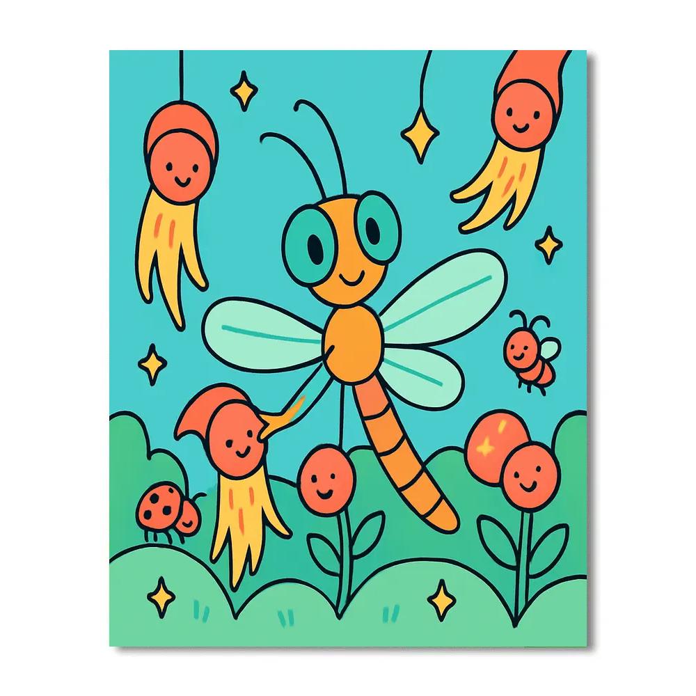 Comet Garden Dragonfly paint by numbers