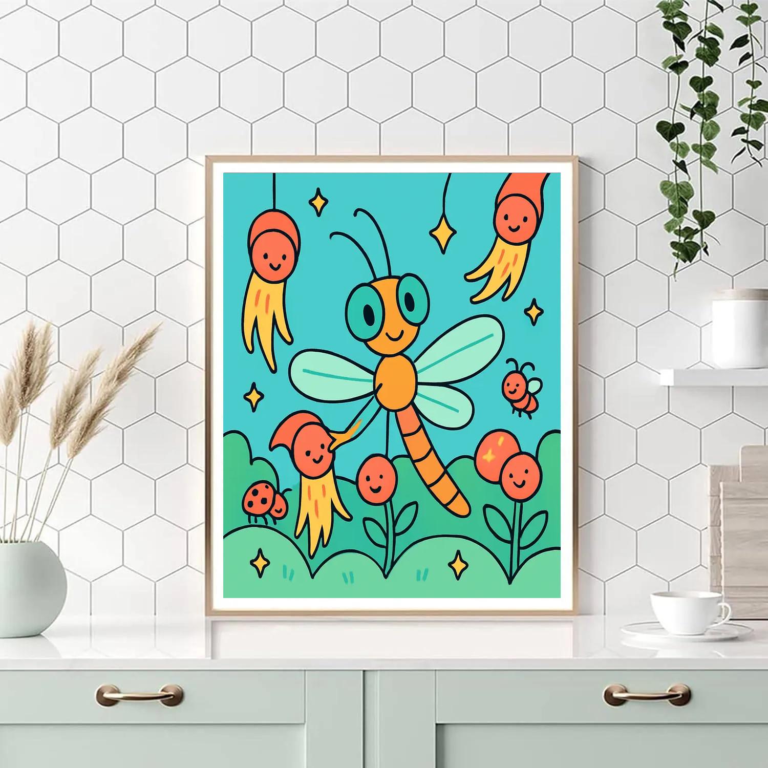 Comet Garden Dragonfly paint by numbers