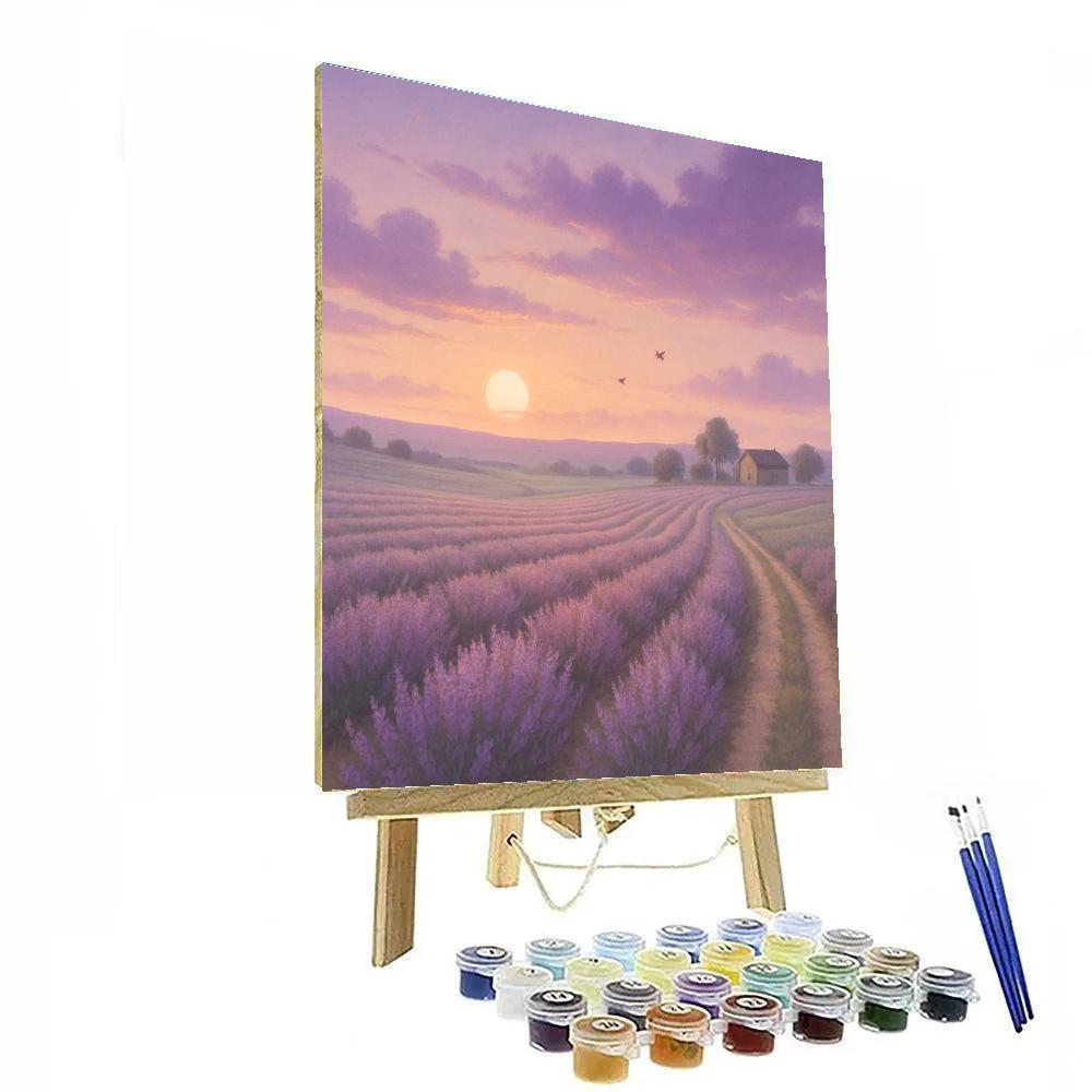 Lavender Dusk Fields Numbered painting kits