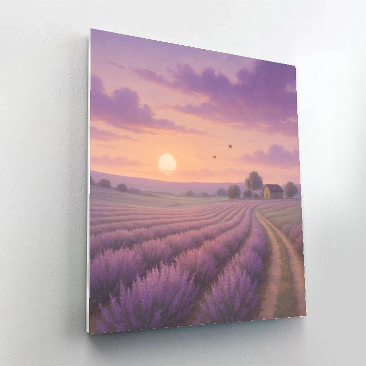 Lavender Dusk Fields Numbered painting kits