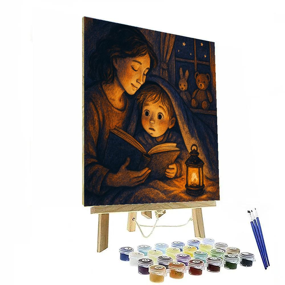 Bedtime Story By Lantern Light Numbered painting kits
